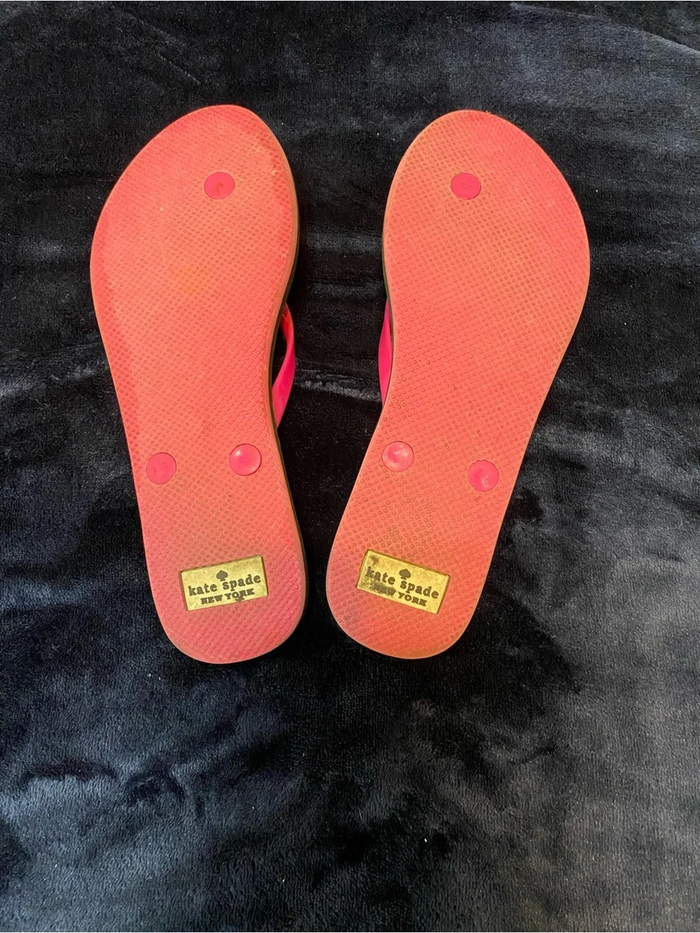 kate spade black & white striped flip flops Women’s size 8
